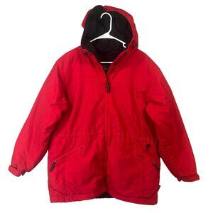 Pacific Trail Women's Size Large Red Hooded Fleece Lined Winter Jacket GUC